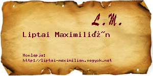 Liptai Maximilián névjegykártya